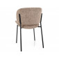 Стілець кухонний обідній м'який Kiso Noelle Темно-бежева тканина / Чорний каркас