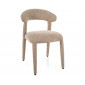Стілець кухонний обідній м'який Cava Бежева тканина / Бежевий каркас