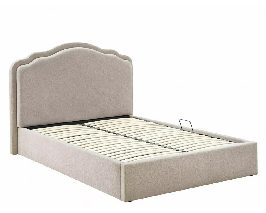 Ліжко полуторне м'яке Florencja Raven 140×200 Бежева тканина