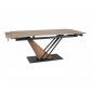 Стіл обідній розкладний GENESIS LEGNO 160(220)*90 дуб / чорний / дуб GENESISD160
