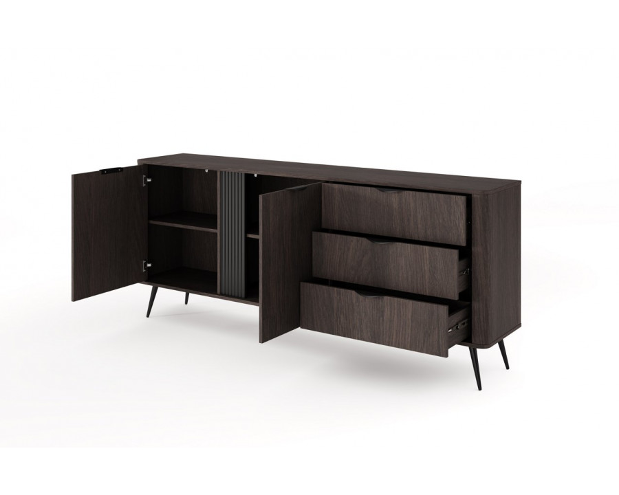 Комод Веріс / Veris 2D3S/195 2-дверний з 3 шухлядами Дуб дунін/чорний