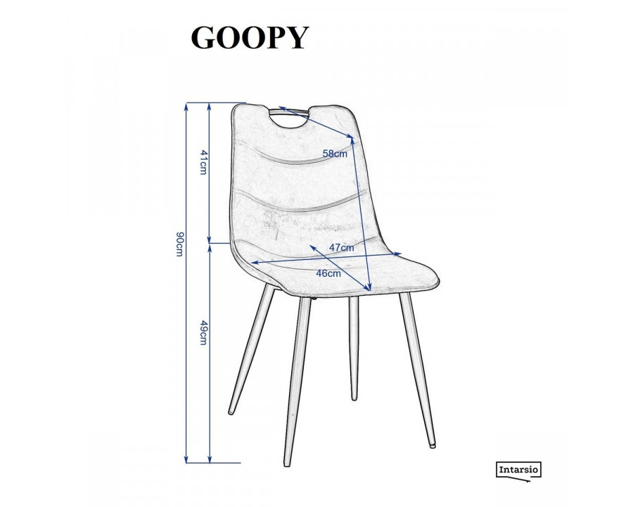 Стілець GOOPY чорний каркас/чорний