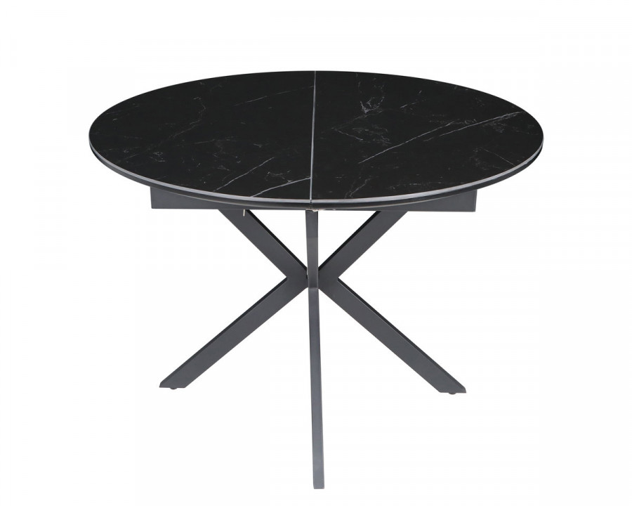 Стіл обідній розкладний GENEWA CERAMIC 105(140)*105 стіл Чорний