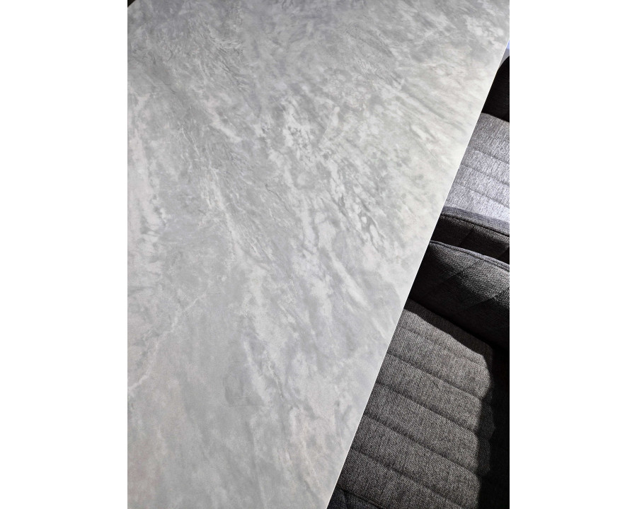 Стіл NORMAN CERAMIC 140*90 Muie White глянець / Чорний каркас