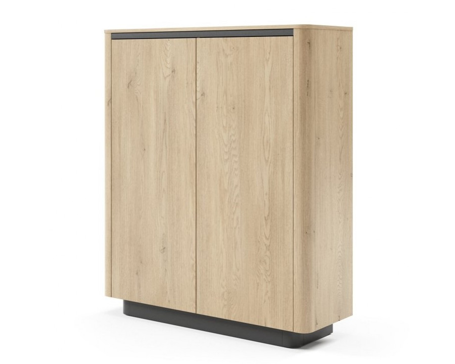Комод високий Торро / Torro 2D/113 2-дверний Дуб кремона/чорний