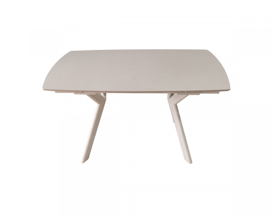 Стіл обідній розкладний NOREEN CERAMIC 140(200)*80 білий / кашемір