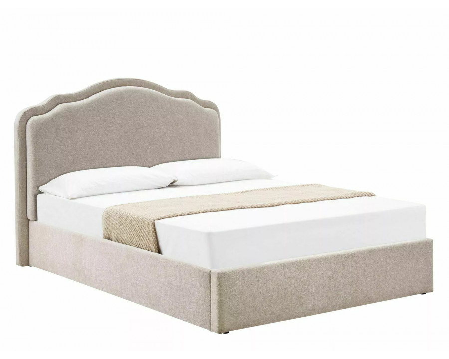 Ліжко полуторне м'яке Florencja Raven 140×200 Бежева тканина