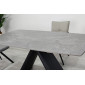 Стіл обідній розкладний GREYSON CERAMIC 160(240)*90 сірий мат/чорний