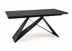 Стіл обідній розкладний WESTIN CERAMIC 160(240)*90 чорний SAHARA NOIR/чорний мат WESTINCCC160