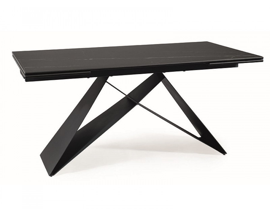 Стіл обідній розкладний WESTIN CERAMIC 160(240)*90 чорний SAHARA NOIR/чорний мат WESTINCCC160