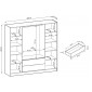 Шафа для одягу Неллі / Nelly 4D 4-дверна Графіт/дуб артизан 206х51х200 см.