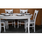 Стіл Хлоя обідній розкладний 1530 / 1910x1020x750 білий
