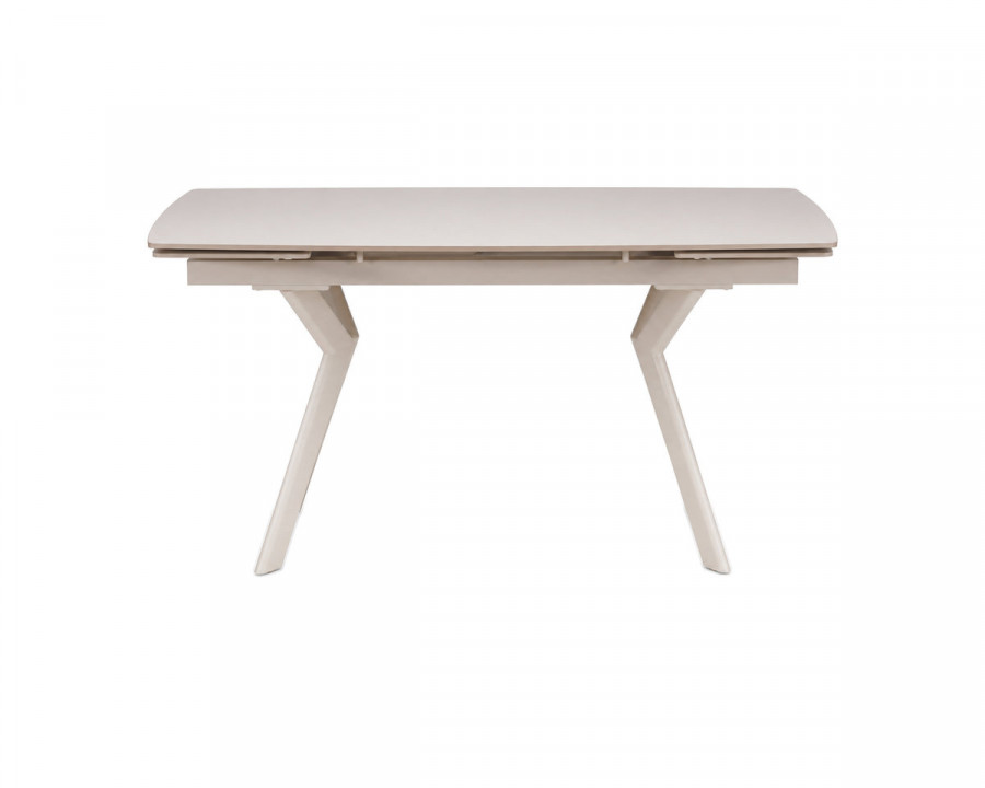 Стіл обідній розкладний NOREEN CERAMIC 140(200)*80 білий / кашемір