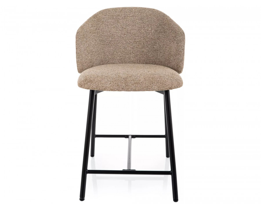 Напівбарний стілець кухонний Osaka H-2 Бежева тканина / Чорний каркас