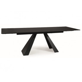 Стіл обідній розкладний SALVADORE CERAMIC 160(240)*90 чорний SAHARA NOIR/чорний мат SALVADORECC160