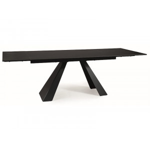 Стіл обідній розкладний SALVADORE CERAMIC 160(240)*90 чорний SAHARA NOIR/чорний мат SALVADORECC160