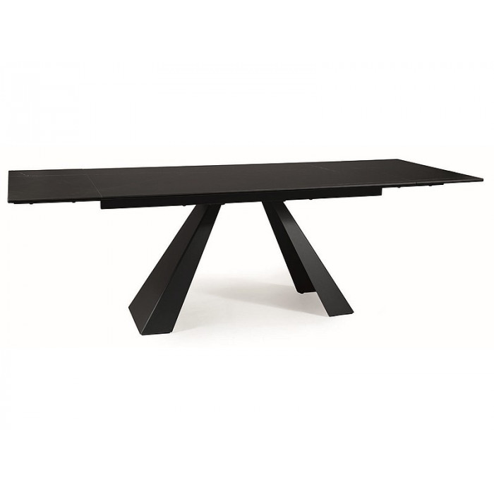 Стіл обідній розкладний SALVADORE CERAMIC 160(240)*90 чорний SAHARA NOIR/чорний мат SALVADORECC160