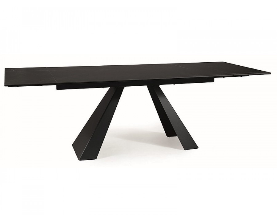 Стіл обідній розкладний SALVADORE CERAMIC 160(240)*90 чорний SAHARA NOIR/чорний мат SALVADORECC160