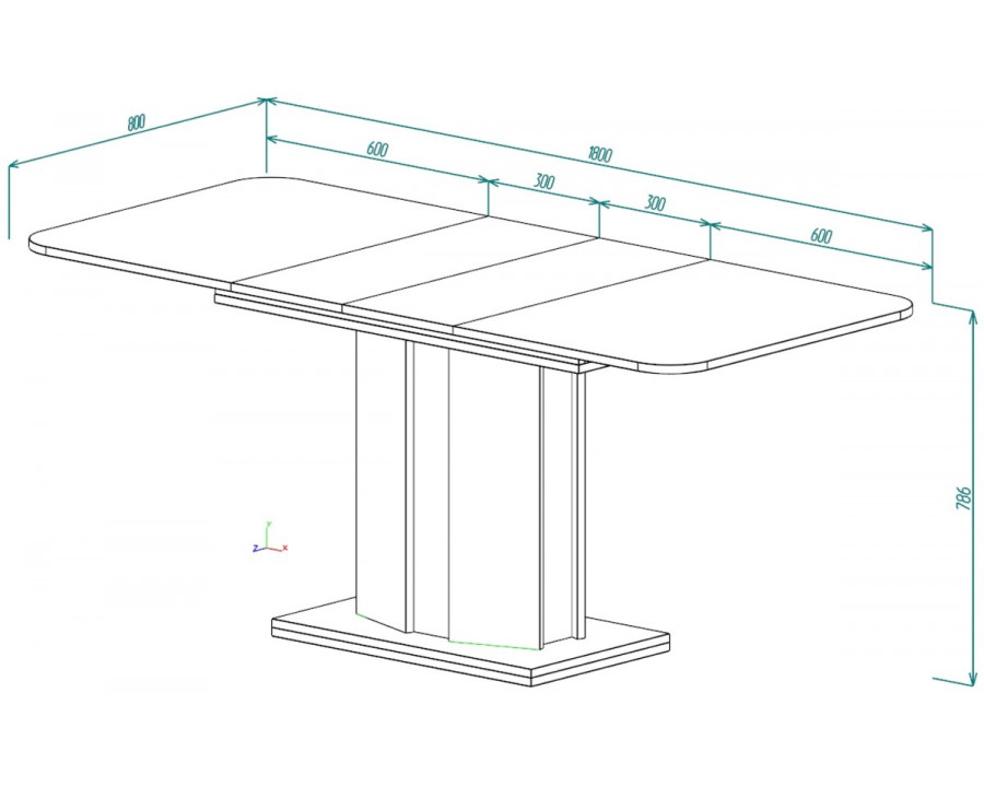 Обідній стіл розкладний CRYSTAL D/S 120(180)х80 дуб кремона котта/стоун бейж