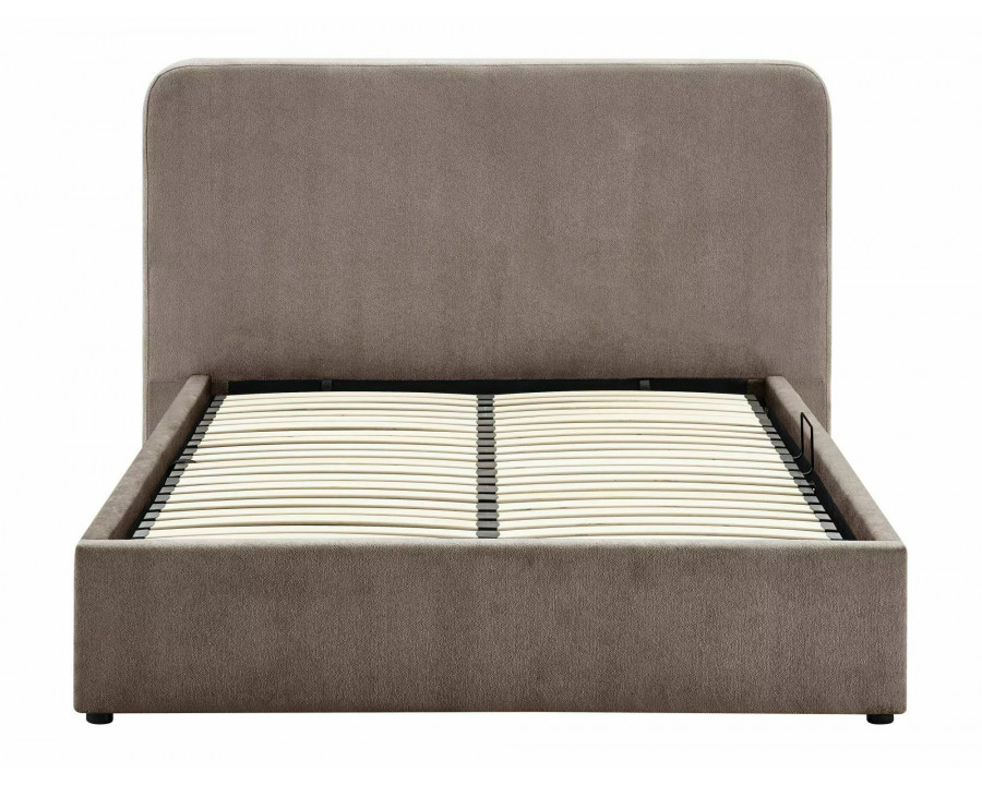 Ліжко двоспальне м'яке Lumia Raven 160×200 Темно-бежева тканина