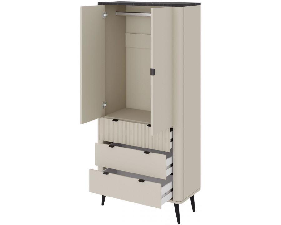 Вітрина MARLY REG 1 90х191х40 кашемір / горіх