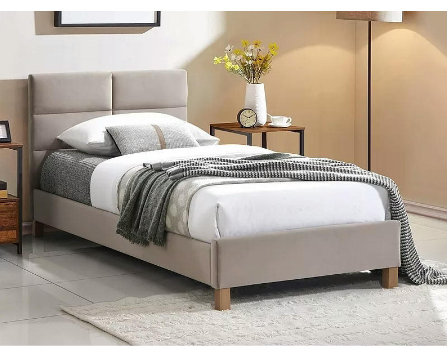 Ліжко односпальне SIERRA VELVET 90X200 Сірий TAP.192 SIERRAV90BED