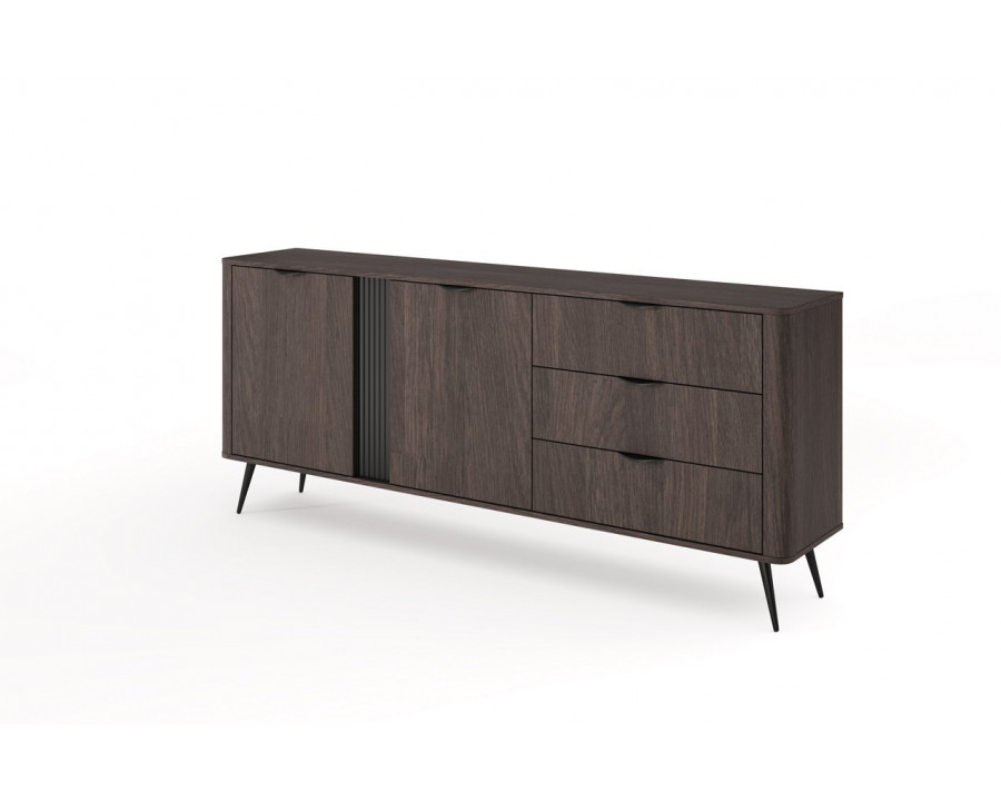 Комод Веріс / Veris 2D3S/195 2-дверний з 3 шухлядами Дуб дунін/чорний