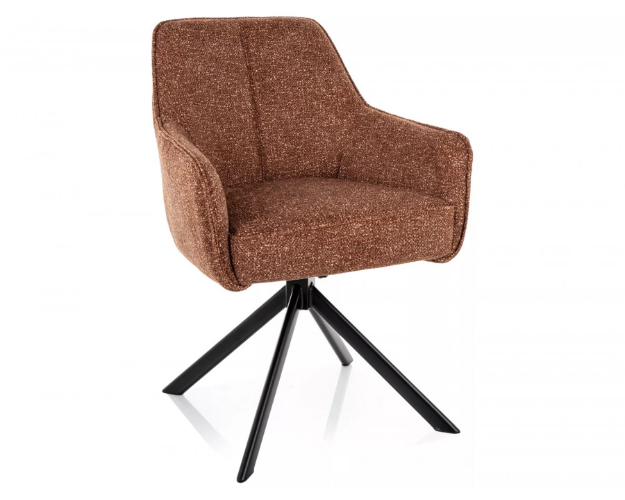 Стілець кухонний обідній м'який Notti Leo Кемел тканина / Чорний каркас