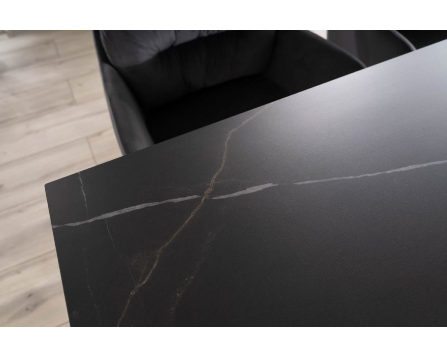 Стіл обідній розкладний SALVADORE CERAMIC 160(240)*90 чорний SAHARA NOIR/чорний мат SALVADORECC160