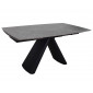Стіл обідній розкладний GREYSON CERAMIC 160(240)*90 сірий мат/чорний