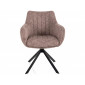 Стілець кухонний обідній м'який Azalia Leo Темно-бежева тканина / Чорний каркас