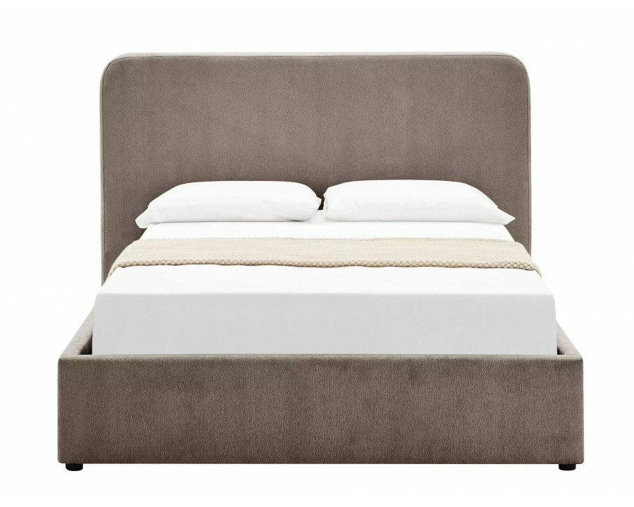 Ліжко двоспальне м'яке Lumia Raven 160×200 Темно-бежева тканина