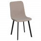 Стілець кухонний TIVO Чорний каркас / Світлий беж тканина