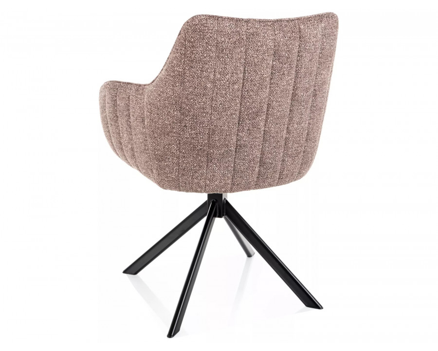 Стілець кухонний обідній м'який Azalia Leo Темно-бежева тканина / Чорний каркас