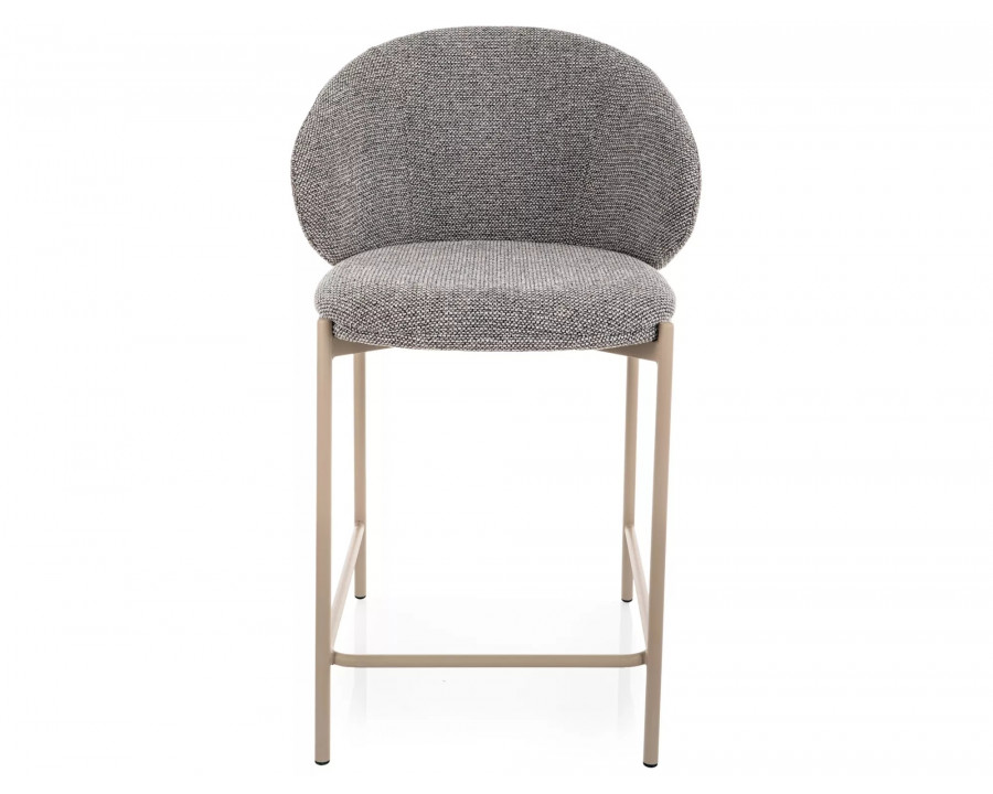 Напівбарний стілець кухонний Kioto H-2 Сіра тканина / Кашемір каркас