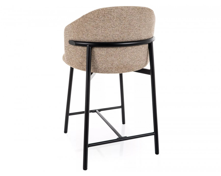 Напівбарний стілець кухонний Osaka H-2 Бежева тканина / Чорний каркас