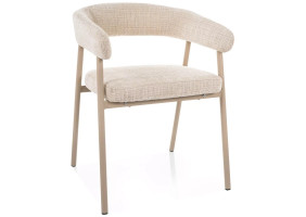 Стілець кухонний обідній м'який Katana Бежева тканина / Кашемір каркас