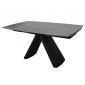Стіл обідній розкладний GREYSON CERAMIC 160(240)*90 сірий мат/чорний