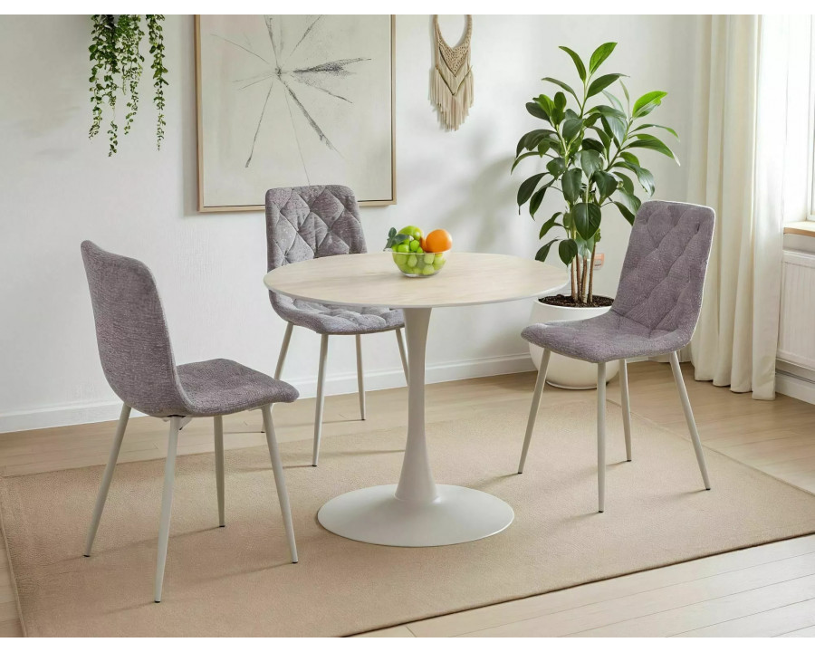 Стіл обідній кухонний Amadeo ø90 см Кашемір Беж