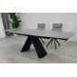 Стіл обідній розкладний GREYSON CERAMIC 160(240)*90 сірий мат/чорний