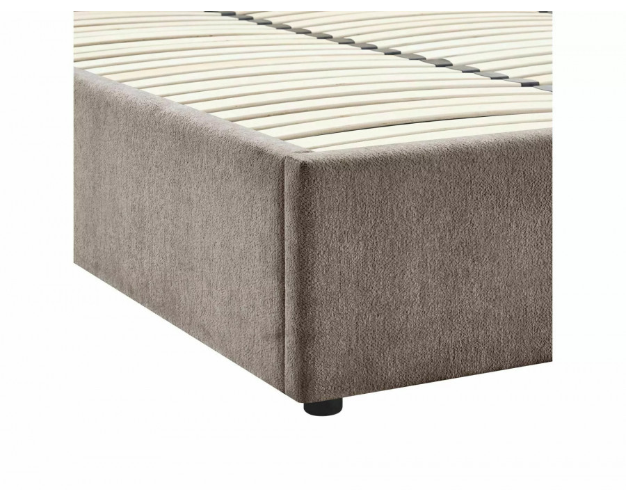 Ліжко двоспальне м'яке Lumia Raven 160×200 Темно-бежева тканина