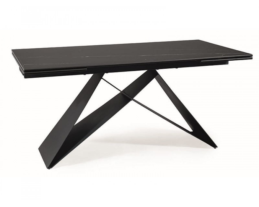 Стіл обідній розкладний WESTIN CERAMIC 160(240)*90 чорний SAHARA NOIR/чорний мат WESTINCCC160