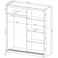 Шафа-купе Мая IX / Maja IX 180 2-дверна з дзеркалом Дуб сонома 180х62х200 см.