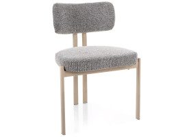 Стілець кухонний обідній м'який Misaki Сіра тканина / Кашемір каркас