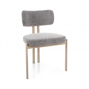 Стілець кухонний обідній м'який Misaki Сіра тканина / Кашемір каркас