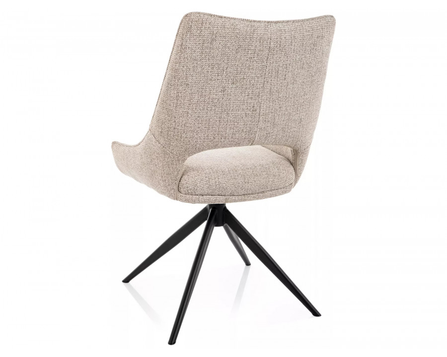 Стілець кухонний обідній м'який Fino I Бежева тканина Noelle / Чорний каркас
