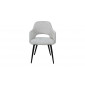 Стілець Ронда, з металу, сидіння з тканини, 55x55x82 см, Світло-сірий букле