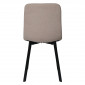 Стілець кухонний TIVO Чорний каркас / Світлий беж тканина