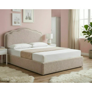 Ліжко полуторне м'яке Florencja Raven 140×200 Бежева тканина