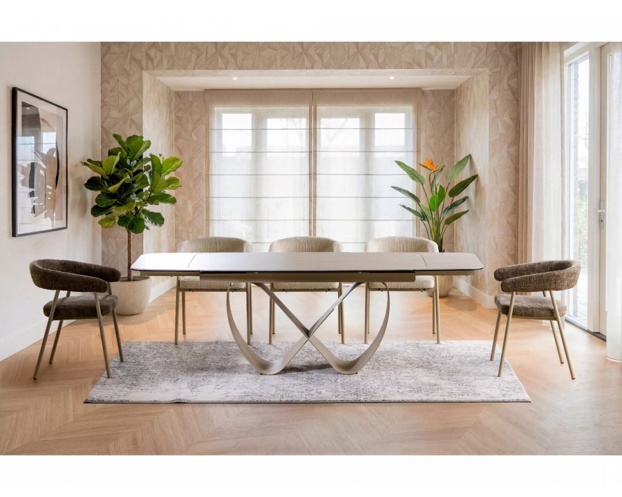 Стілець кухонний обідній м'який Katana Бежева тканина / Кашемір каркас